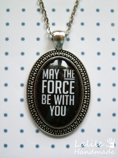 Medalion May the force be with you-naszyjnik gwiezdne wojny-star wars-wisiorek-prezent dla fana gwiezdnych wojen