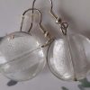 Lalile Handmade Kolczyki – przeźroczyste szkło – w kształcie koła