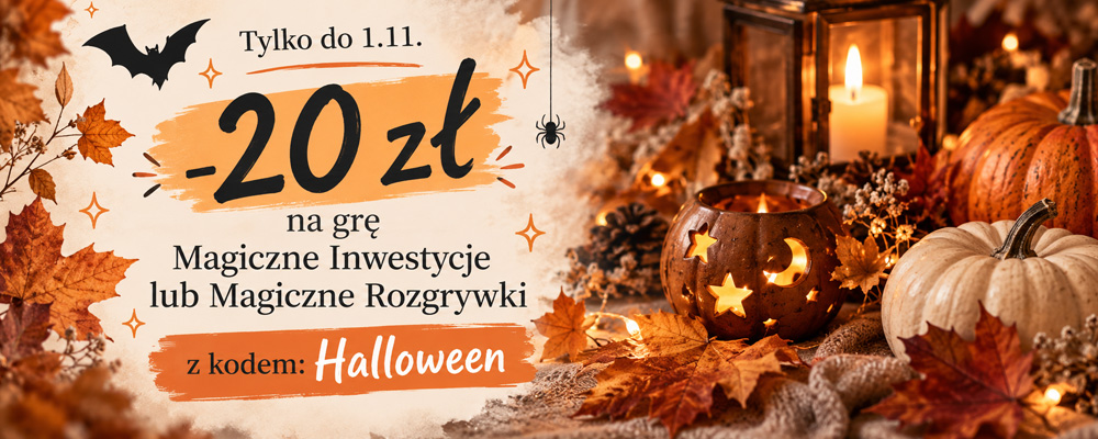 Jesienna promocja na halloween rabat na gry magiczne planszowe magiczne inwestycje i rozgrywki harry potter
